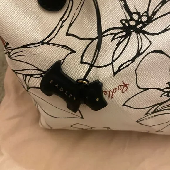 Radley London Black and White Floral Tote - Picture 2 of 8